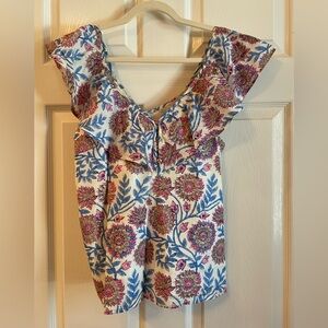 Jcrew Flutter Sleeve Shirt S